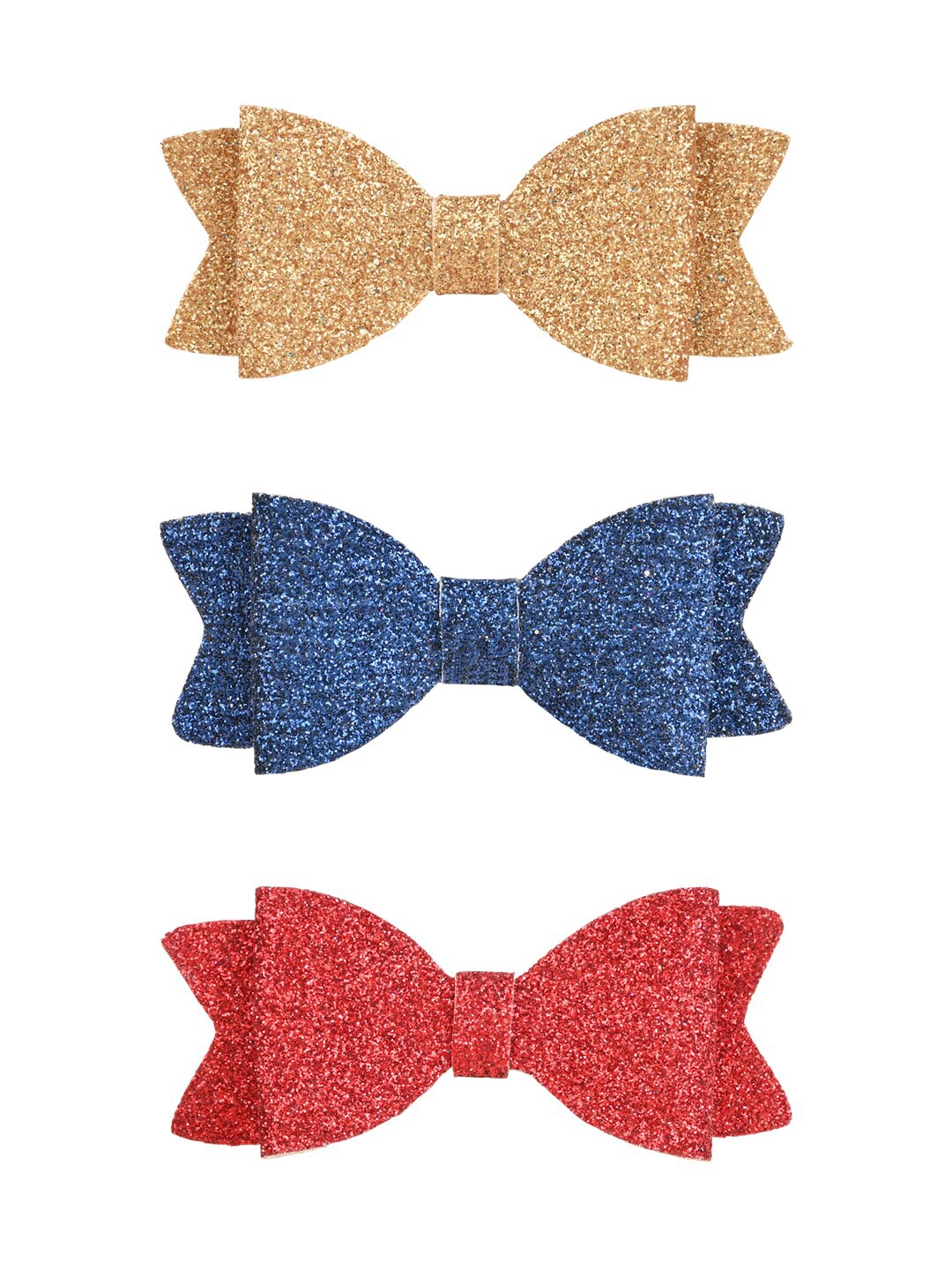

Aye Candy Girls Set of 3 Bows on Alligator Hair Clip, Blue