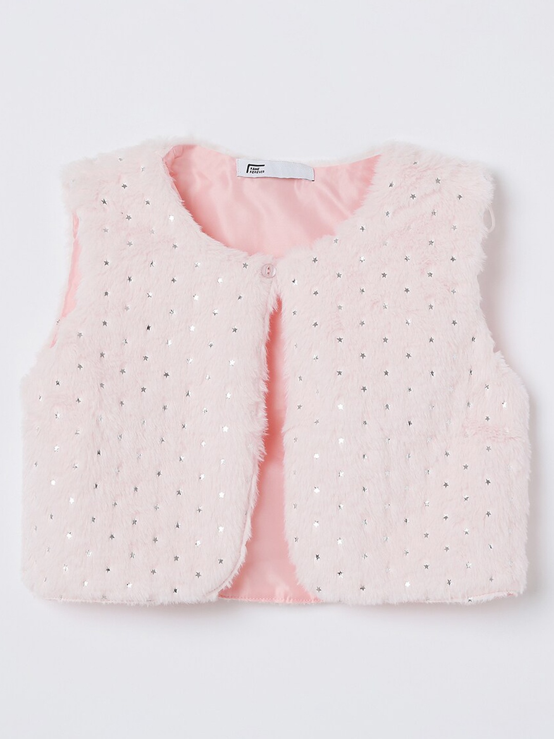 

Fame Forever by Lifestyle Girls Pink Geometric Crop Tailored Jacket