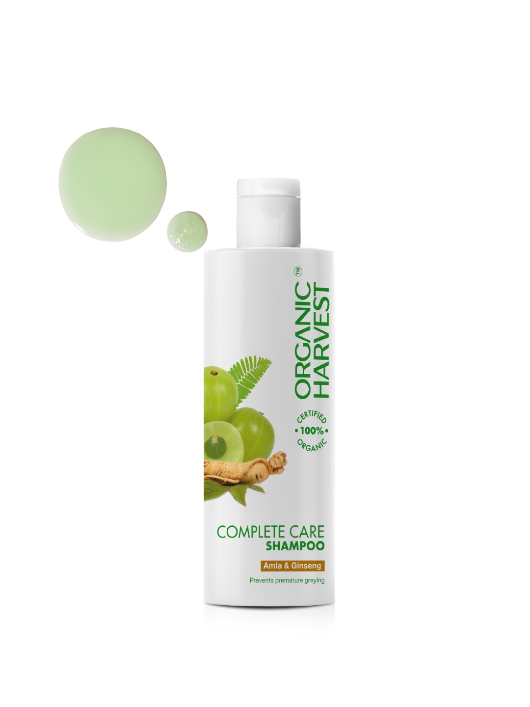 

Organic Harvest Complete Care Shampoo with Amla & Ginseng Extracts, Transparent