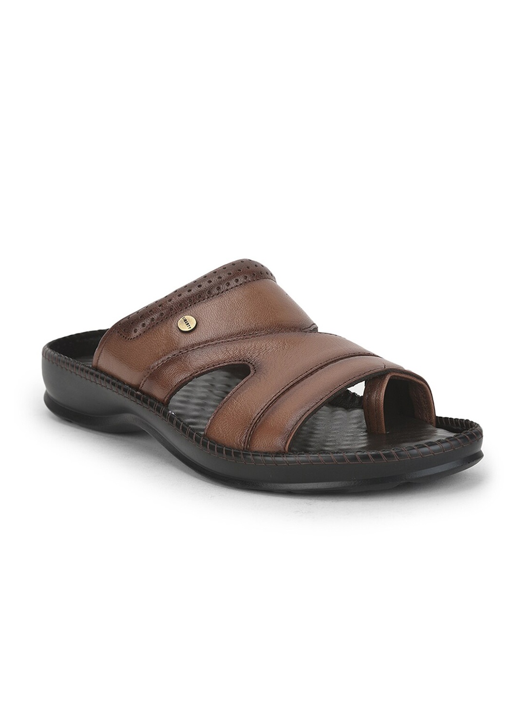 

Liberty Men Tan & Black Comfort Sandals