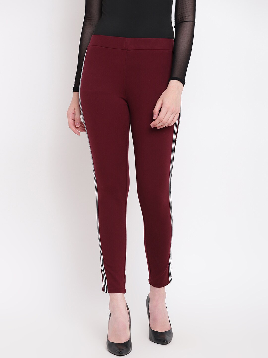 

Be Indi Women Maroon Slim Fit Jeggings