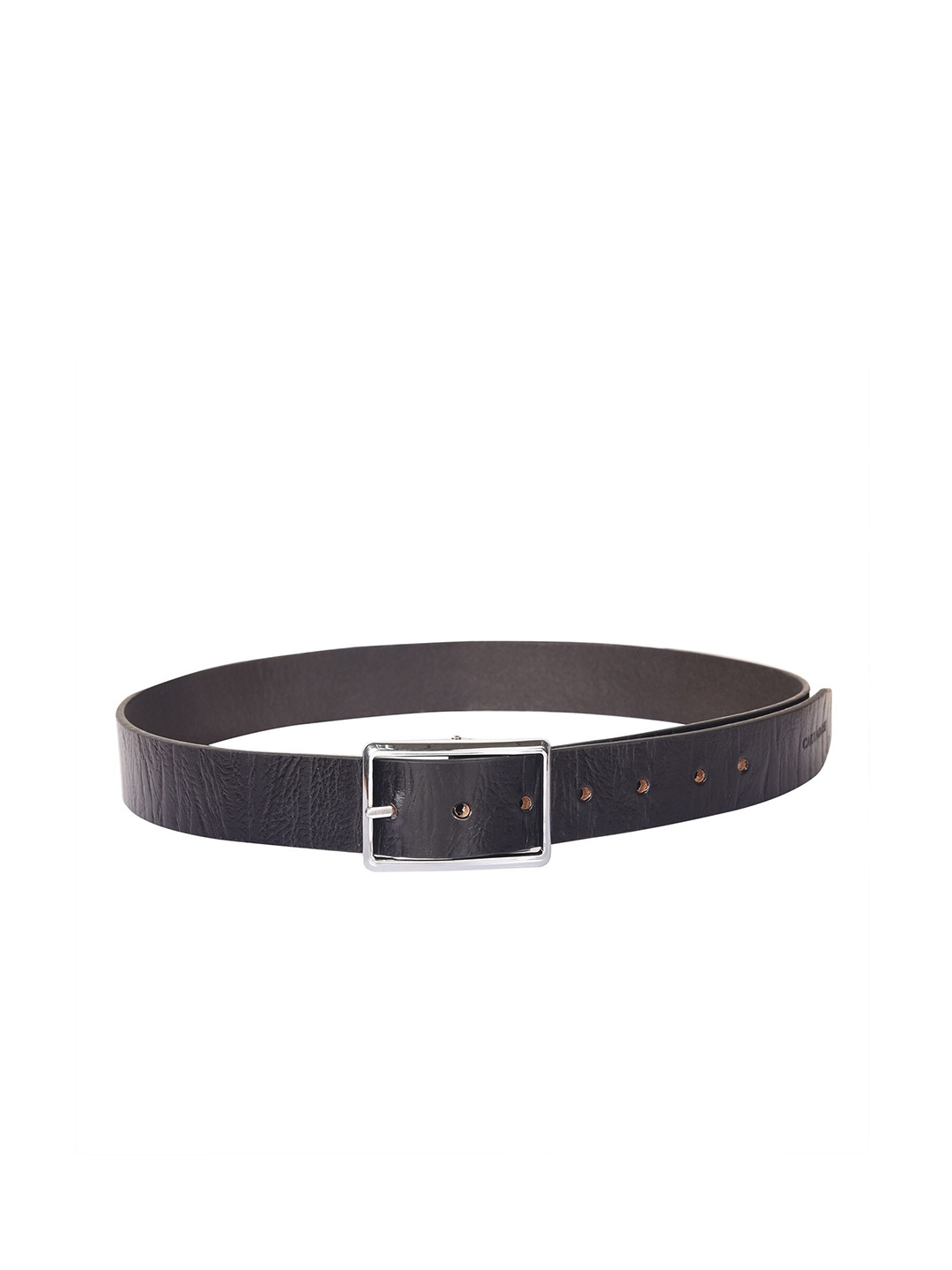 

Calvadoss Women Black Textured Leather Belt