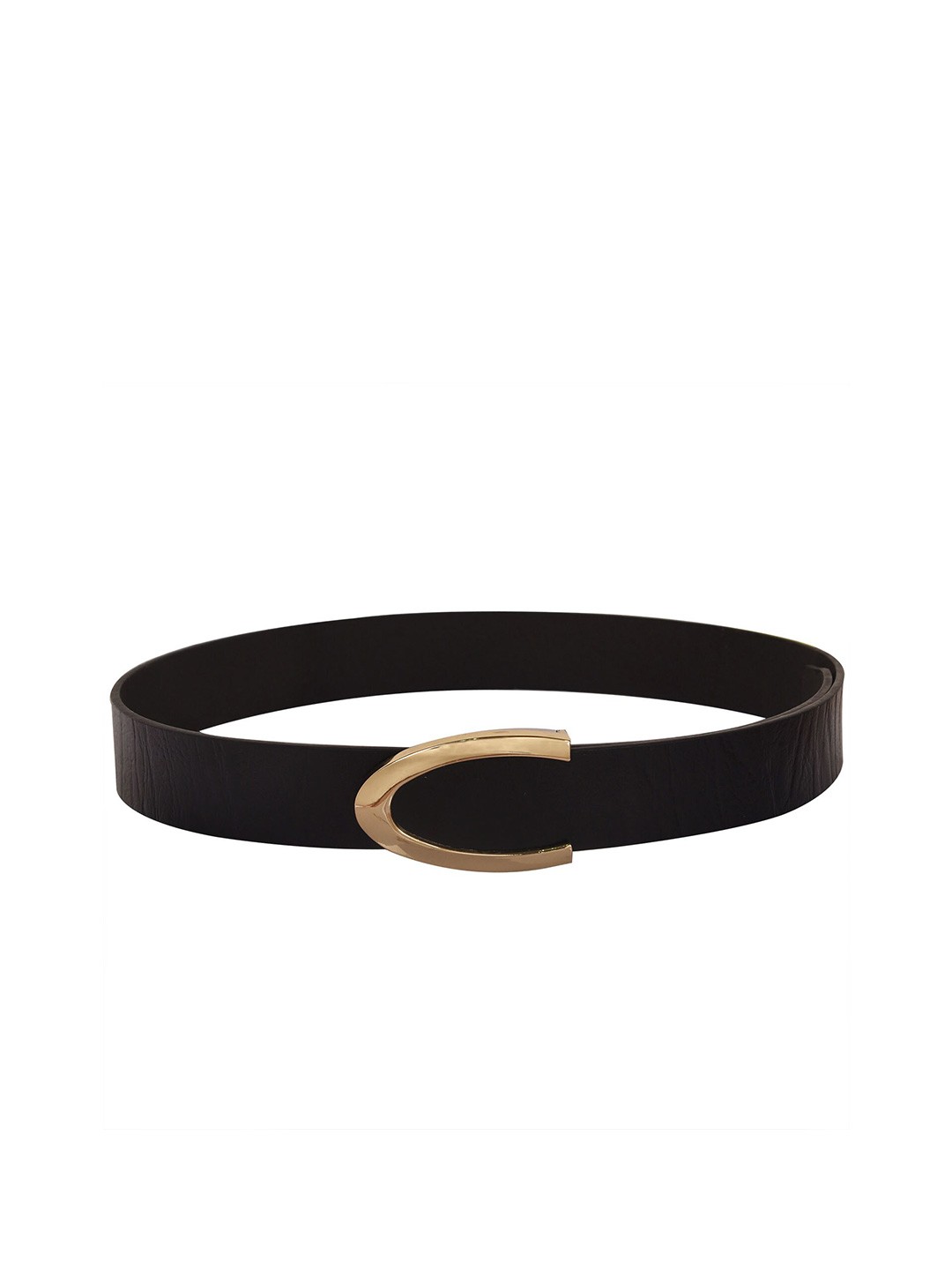 

Calvadoss Women Black Textured Leather Belt