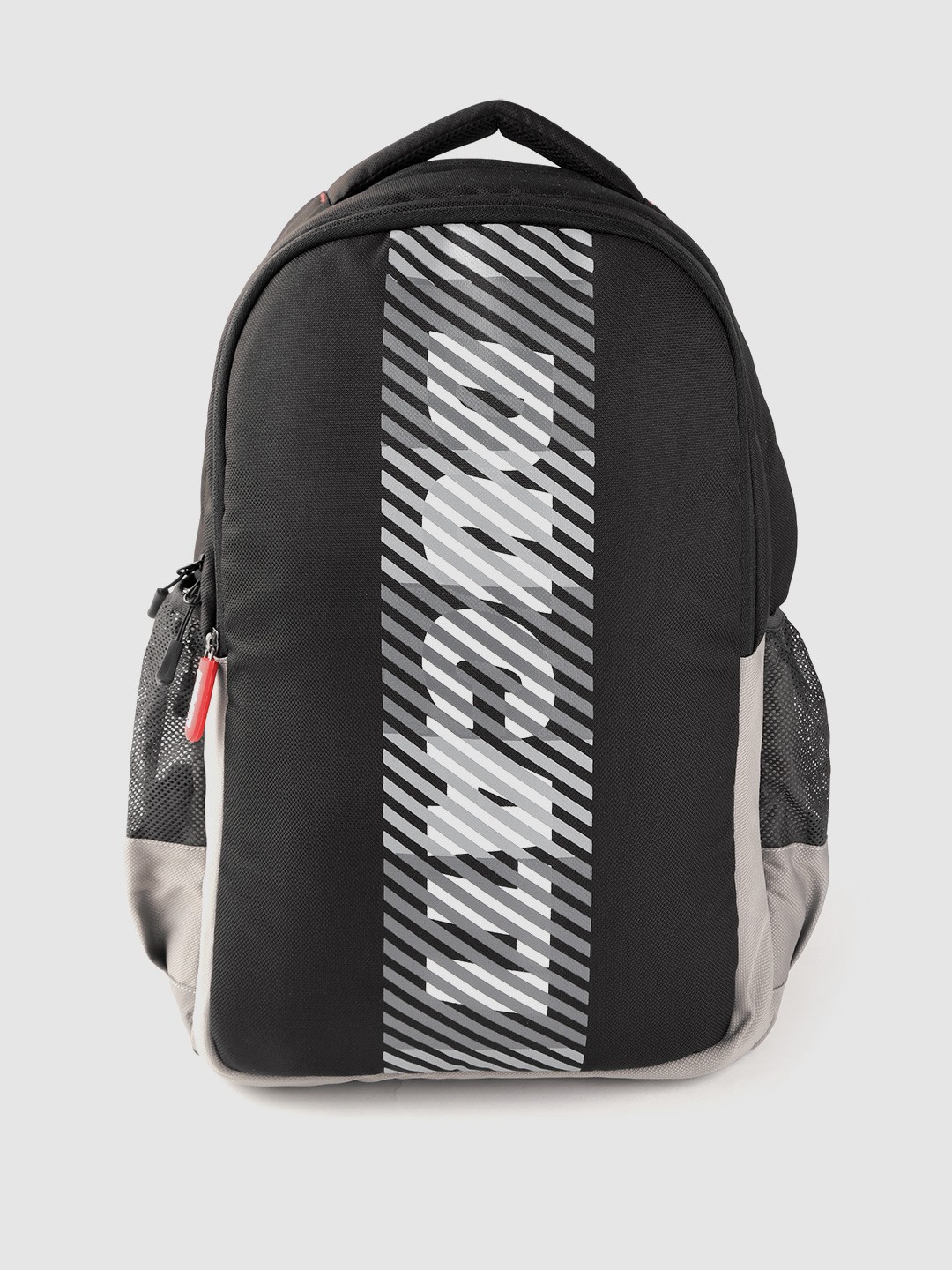 

Ducati Unisex Black Grey & White Brand Logo Print Backpack