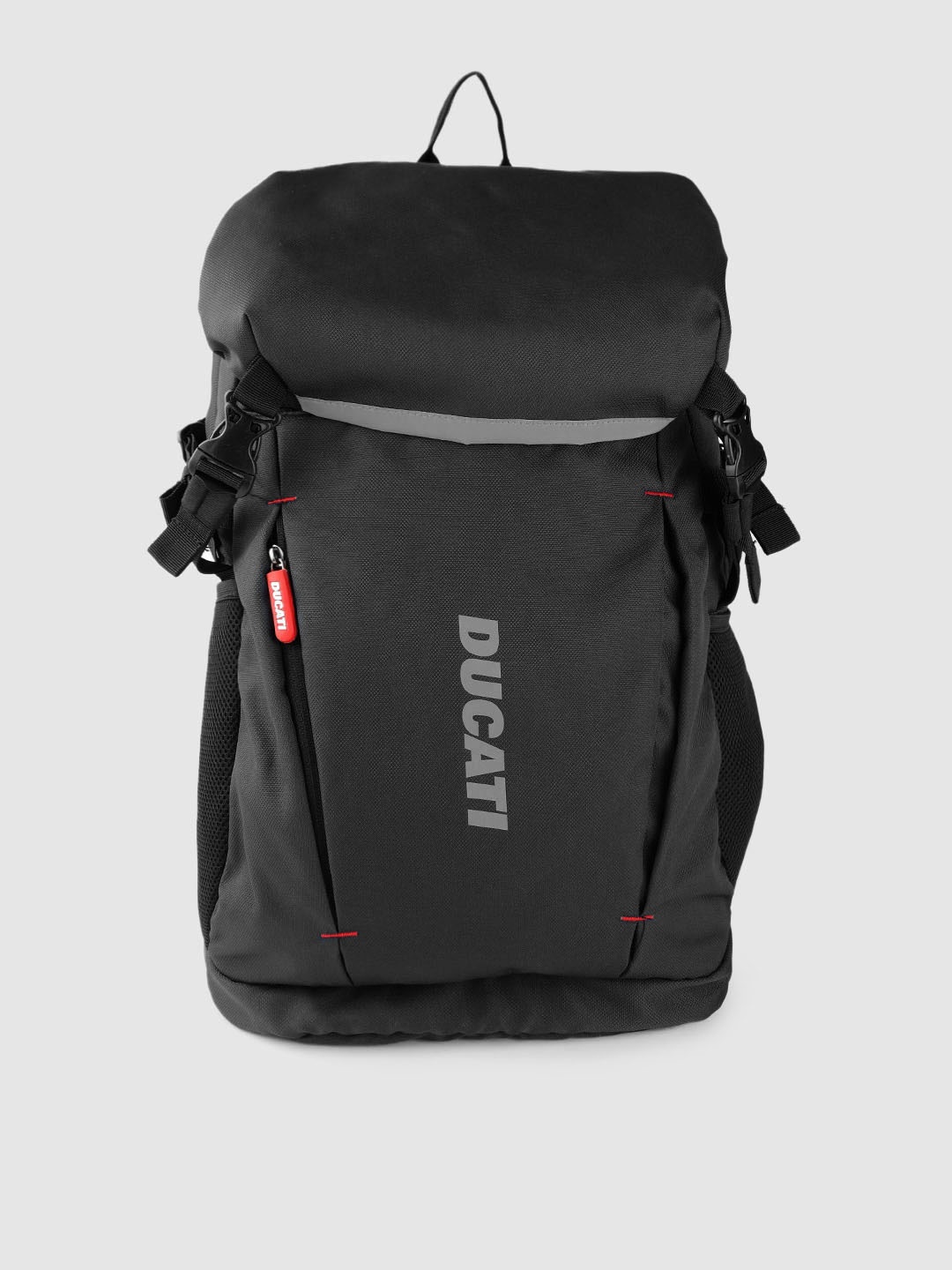 

Ducati Unisex Navy blue Solid Backpack with USB Charging Port, Black