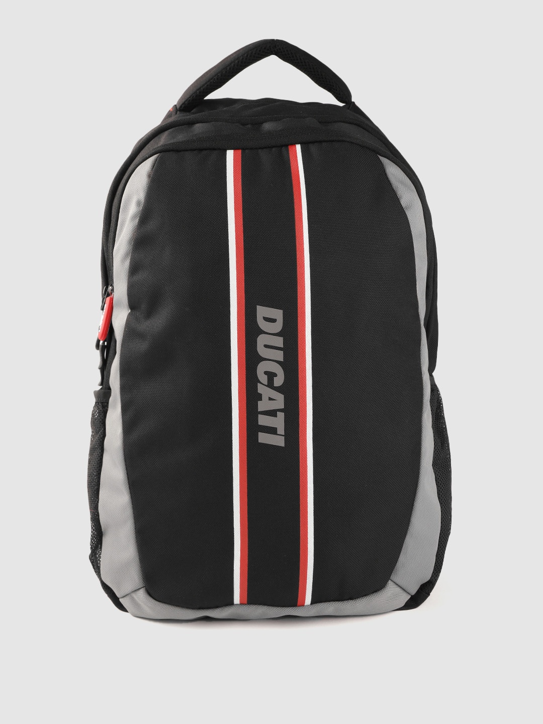 

Ducati Unisex Black & Grey Brand Logo Print Backpack