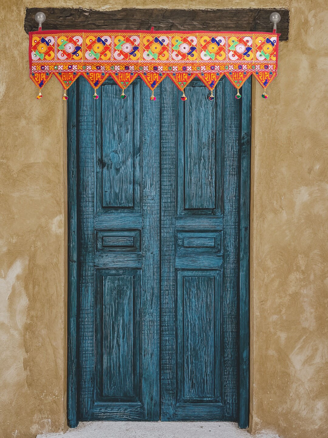 

Golden Peacock Red Traditional Handwork Wall Decor