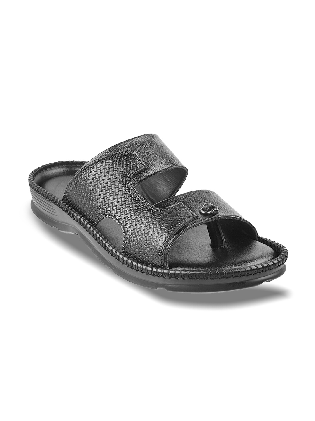 

WALKWAY by Metro Men Black Comfort Sandals
