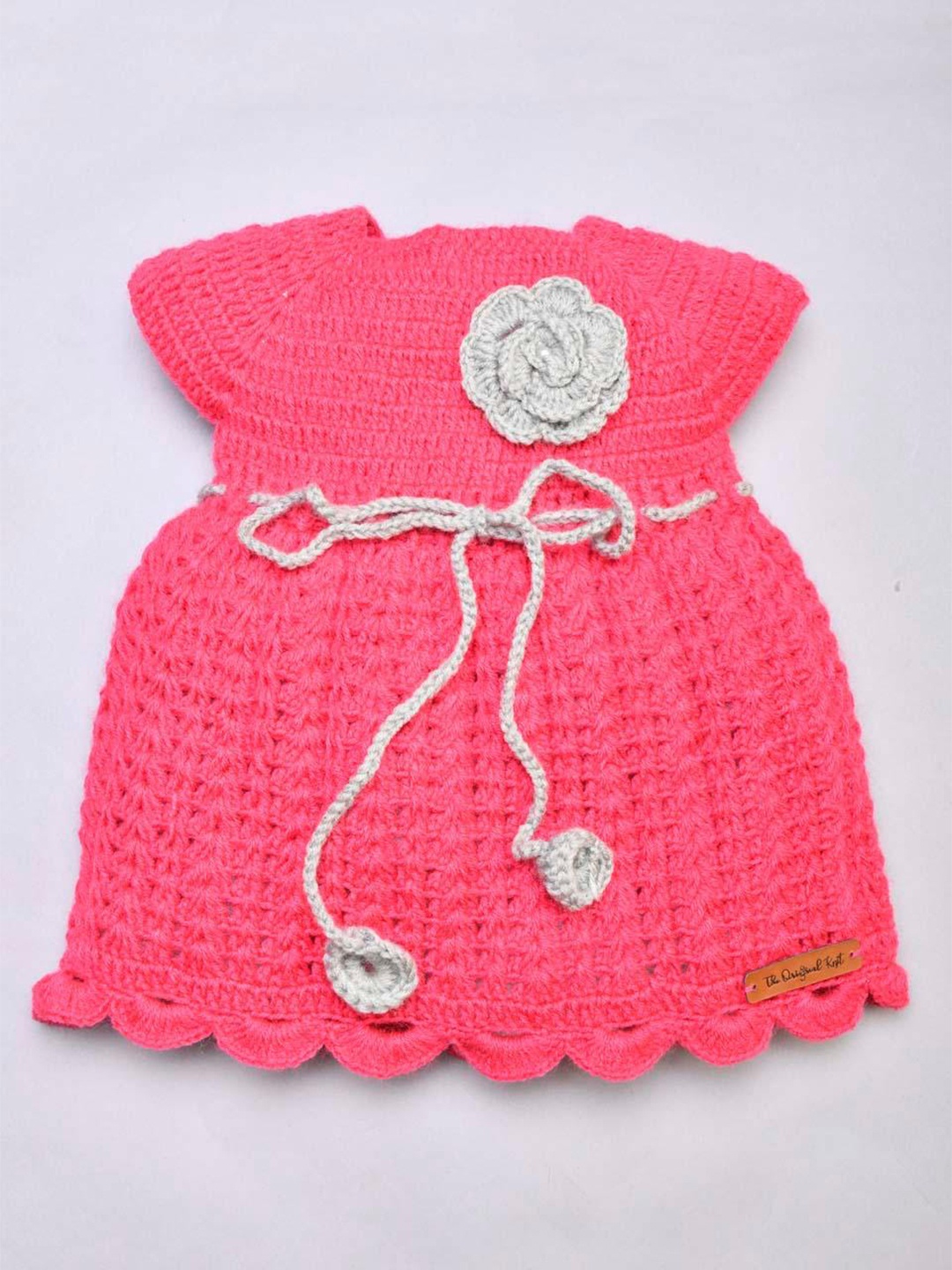 

The Original Knit Magenta A-Line Knitted Dress