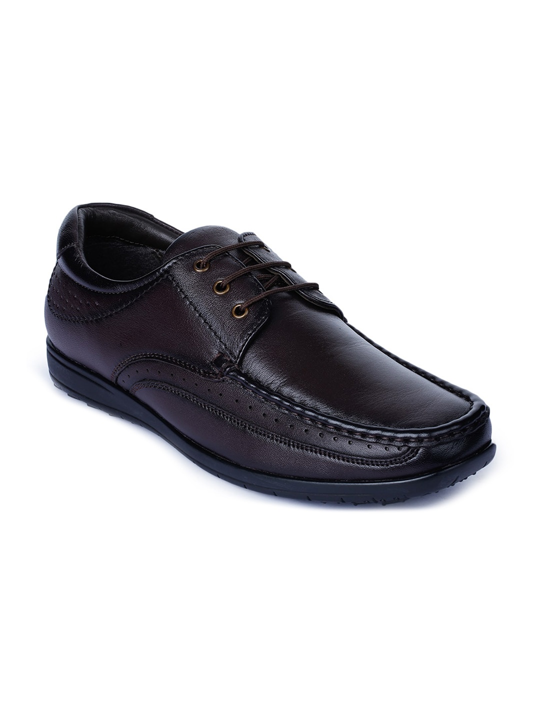 

Liberty Men Brown Solid Synthetic Formal Derbys