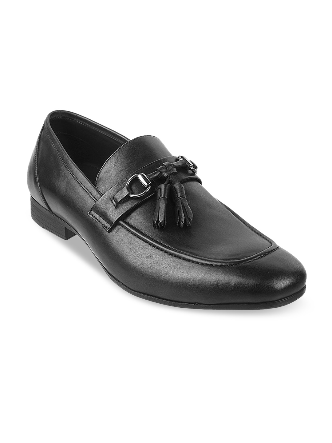 

Mochi Men Black Solid Formal Slip On Shoes