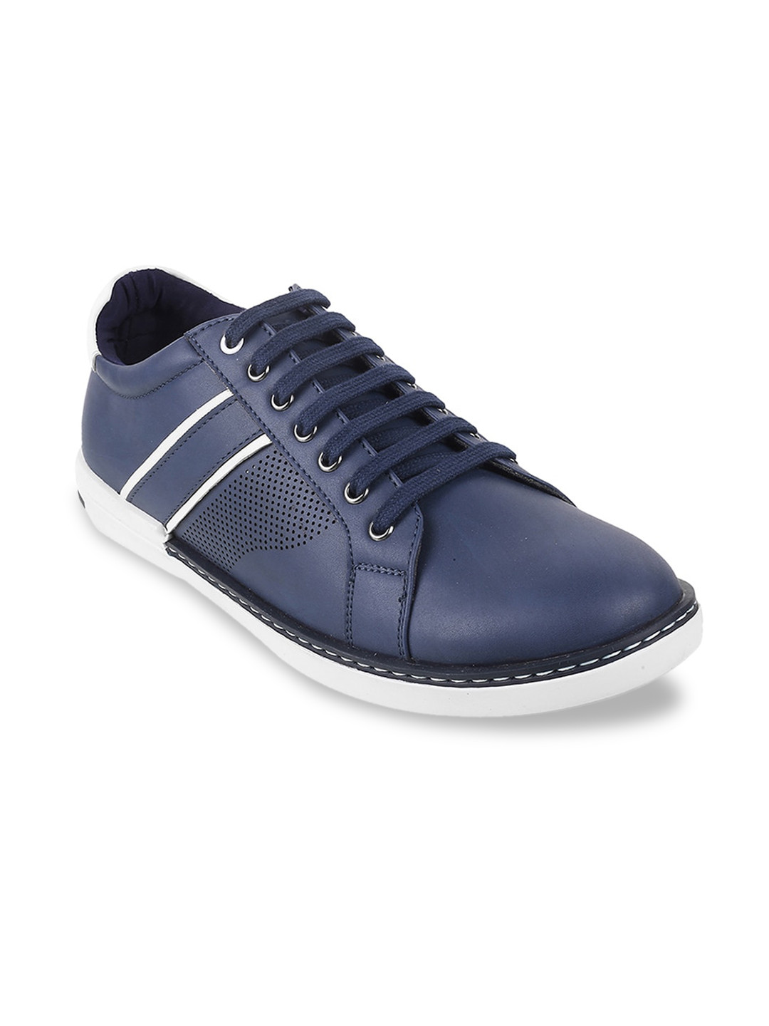 

Metro Men Navy Blue Solid Sneakers