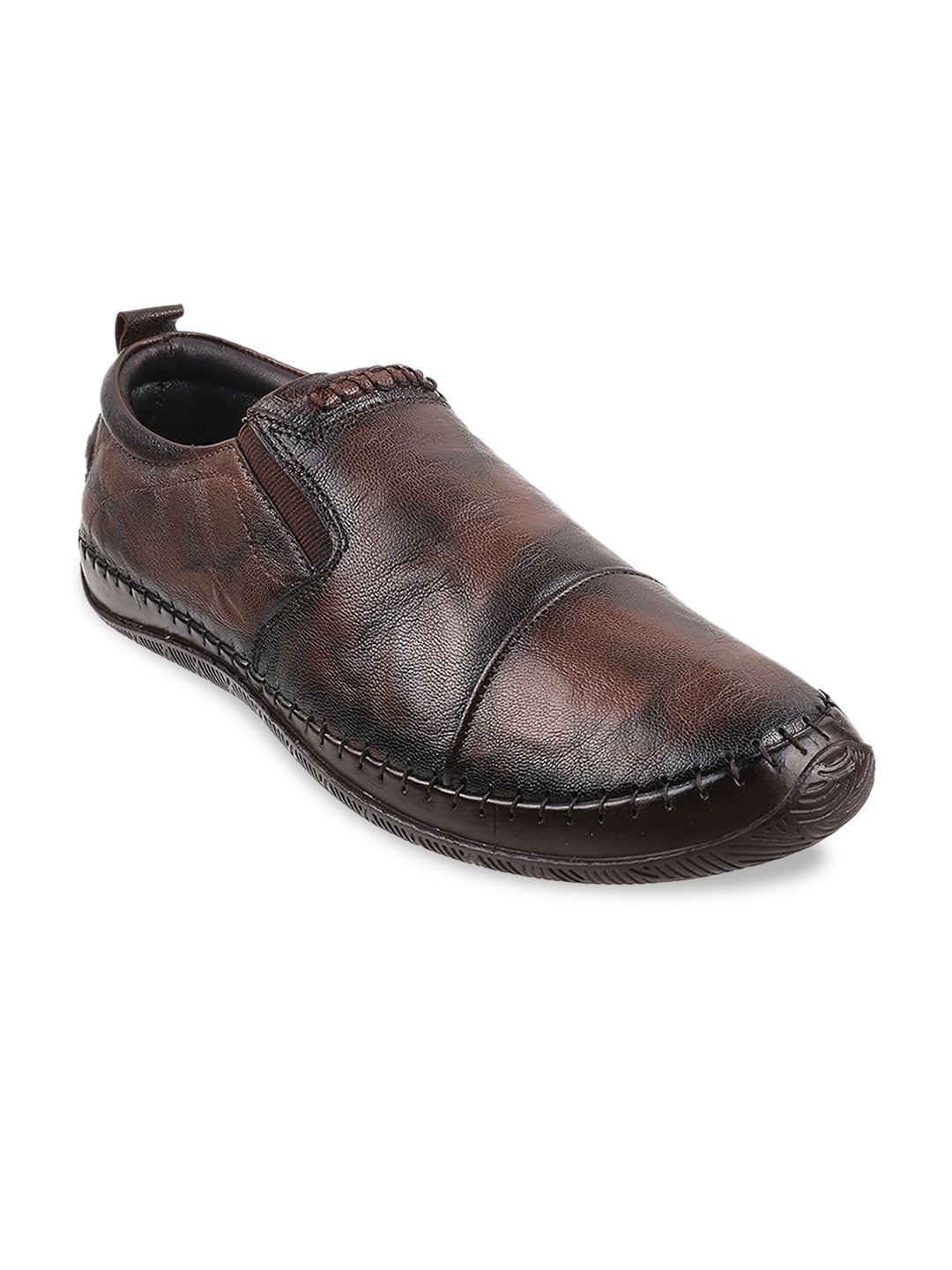 

Metro Men Brown Leather Loafers