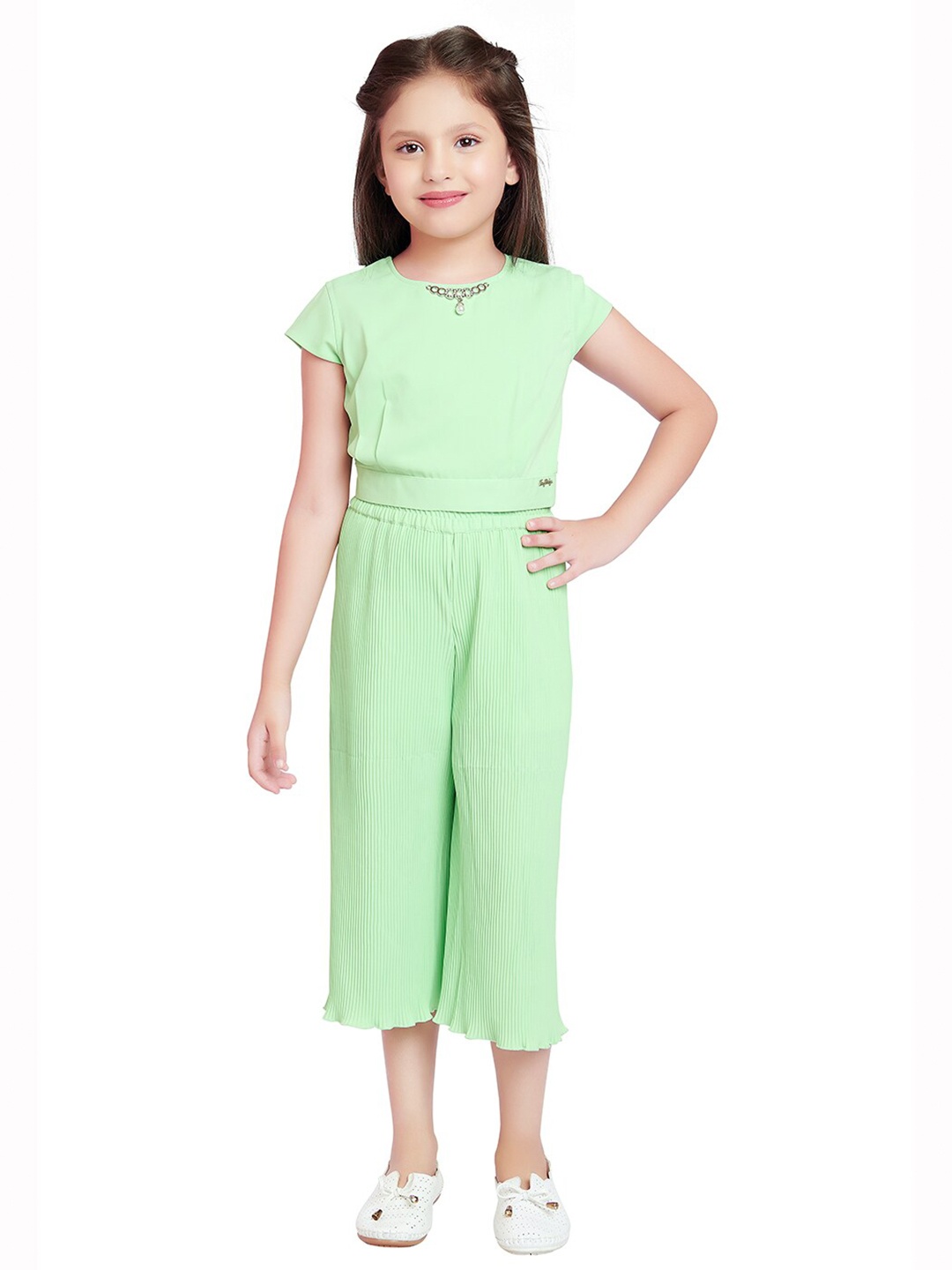 

Tiny Baby Girls Green Top with Trousers