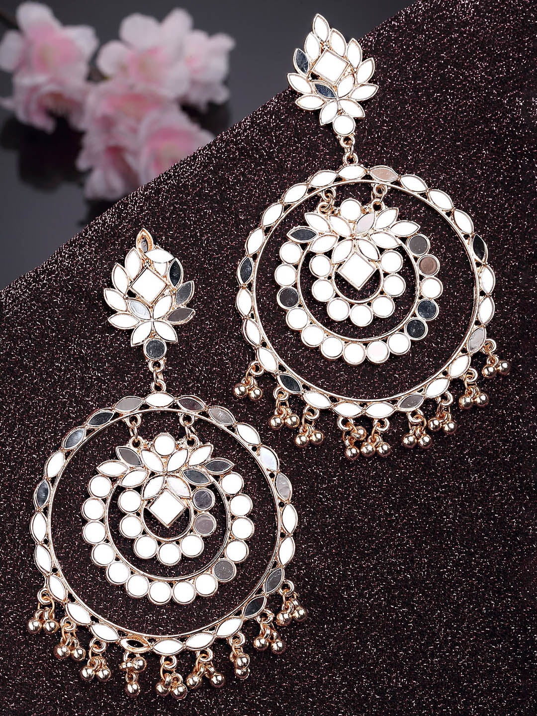 

KARATCART Rose Gold-Plated Classic Chandbalis Earrings