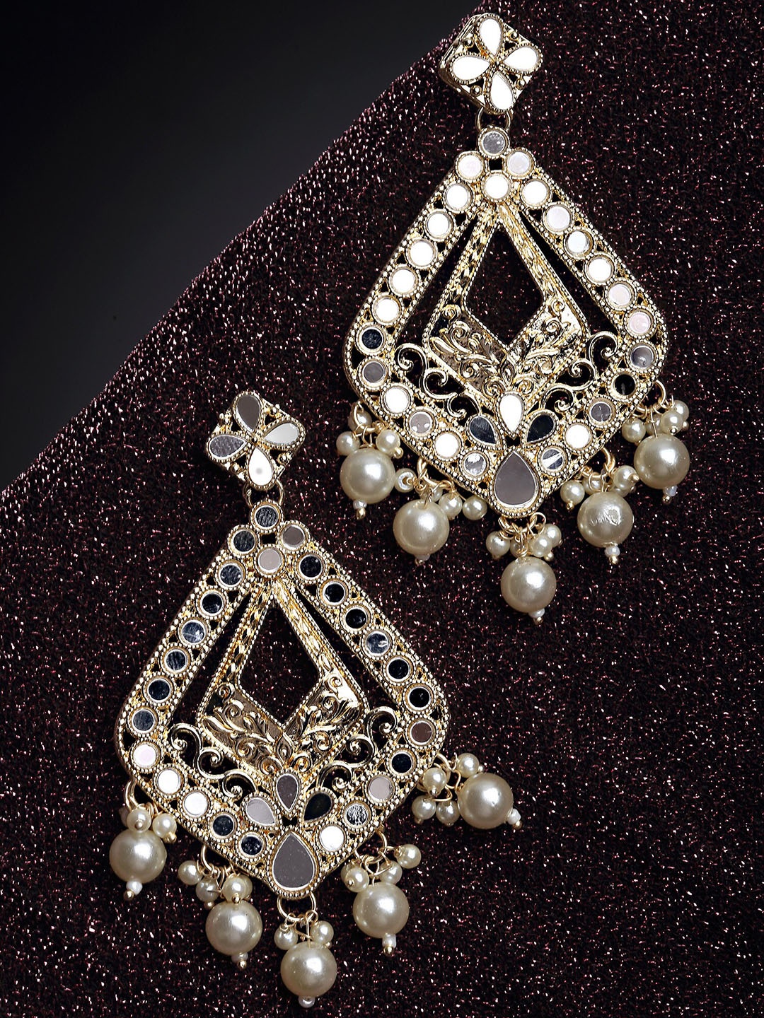 

KARATCART Gold-Toned Gold Plated Classic Drop Earrings