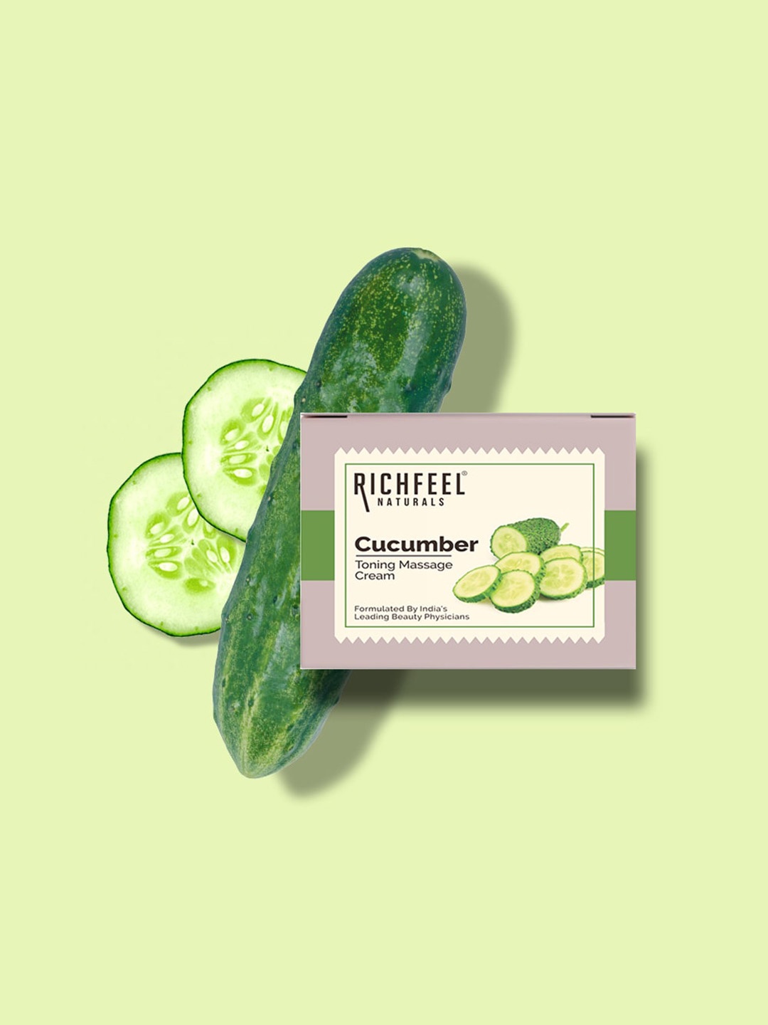 

Richfeel Set Of 2 Cucumber Toning Massage Cream 100 g Each, White