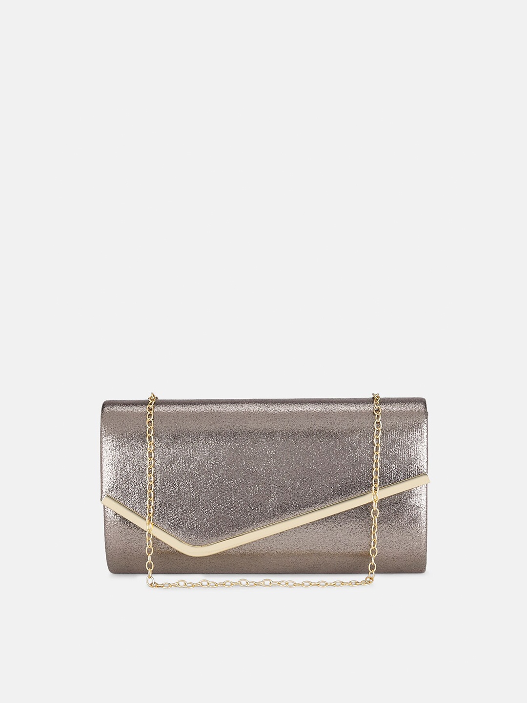 

Forever Glam by Pantaloons Women Bronze-Toned & Gold-Toned Envelope Clutch