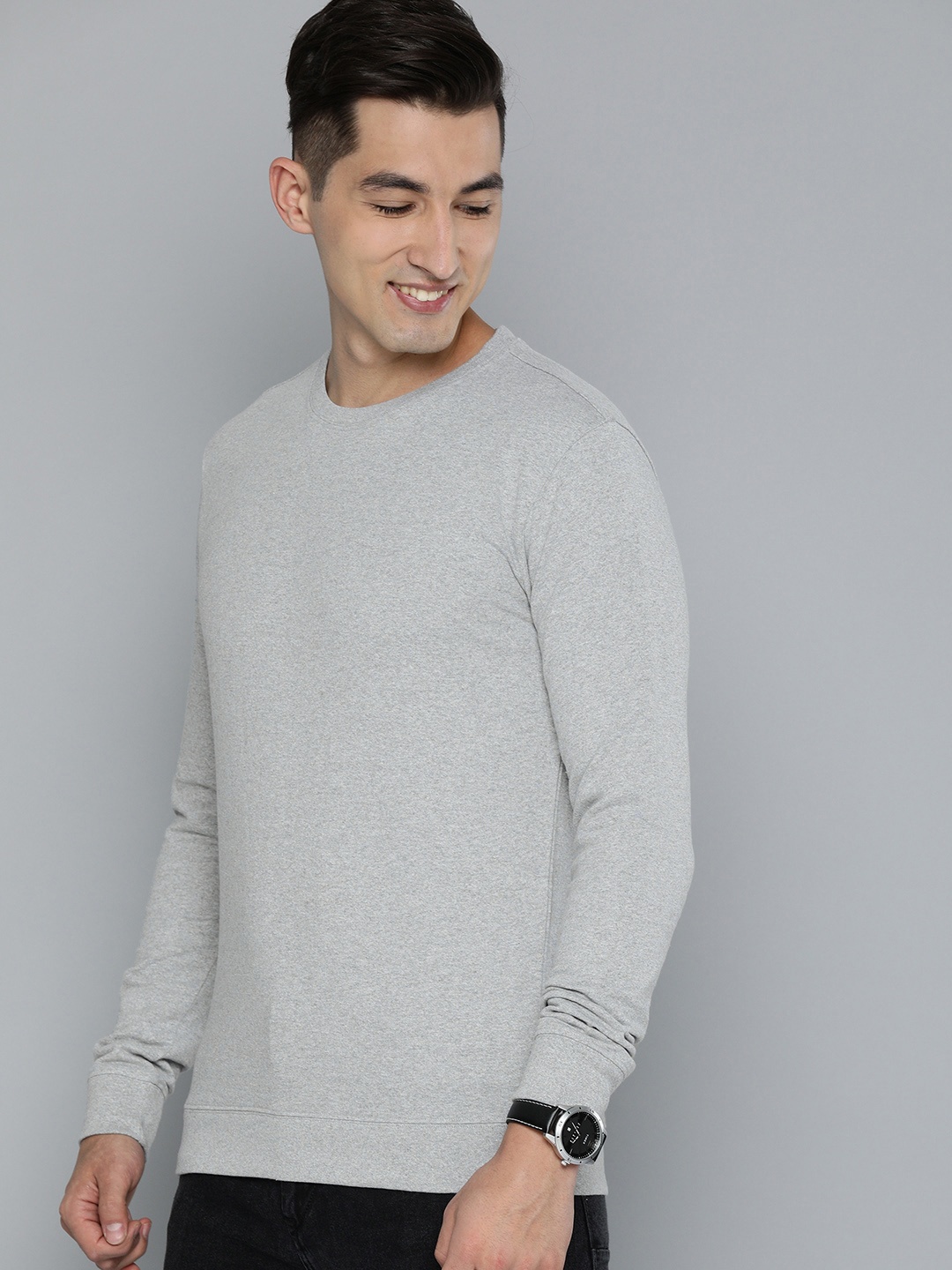 

HERE&NOW Men Sweatshirt, Grey melange