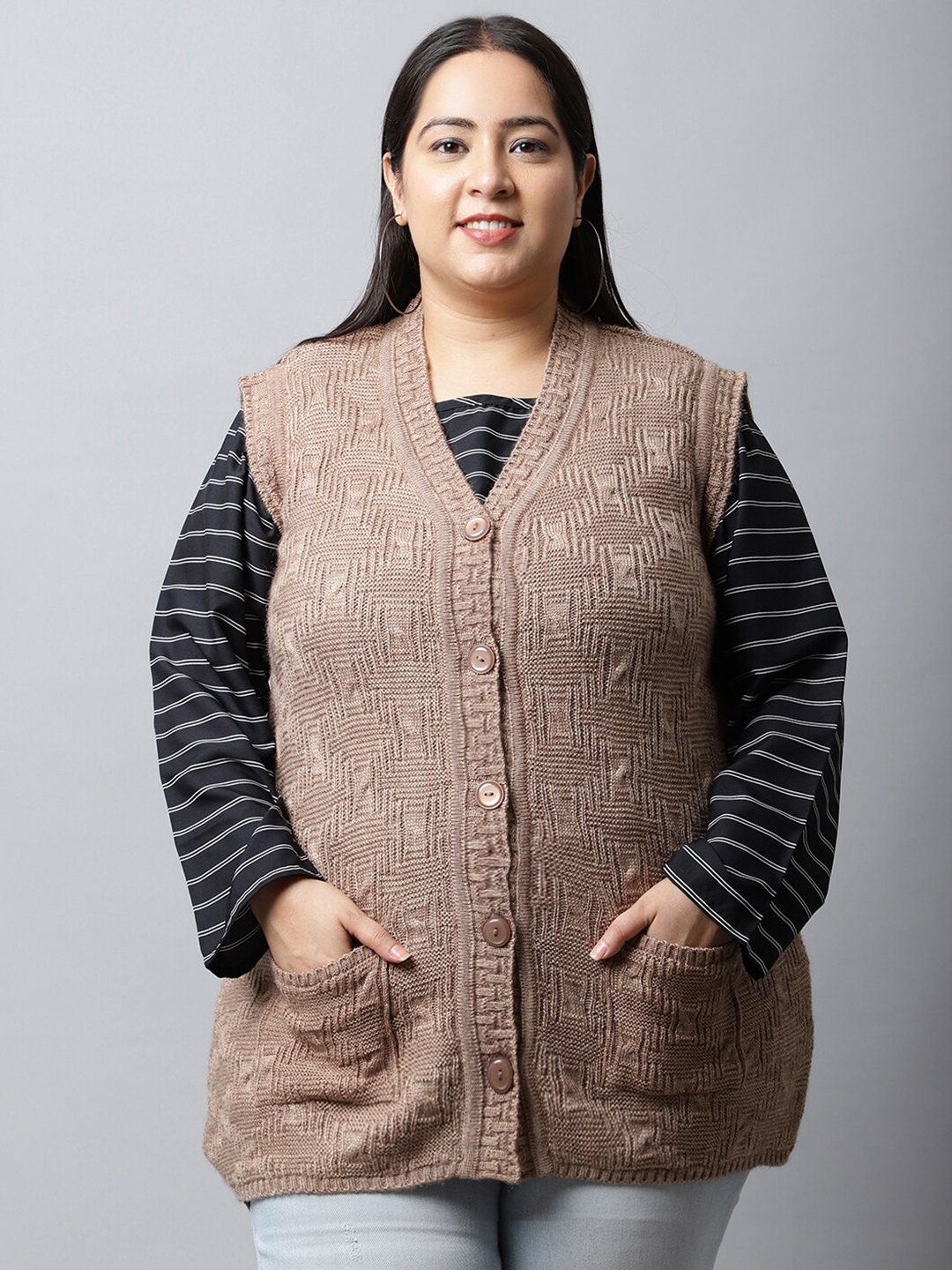 

VANYA Women Beige Cardigan