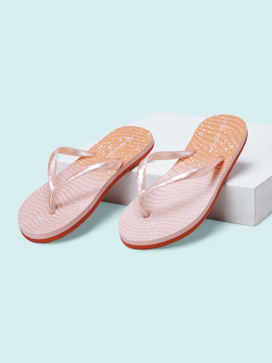 

Forever Glam by Pantaloons Women Printed Thong Flip-Flops, Pink
