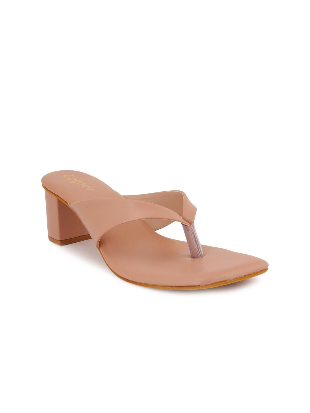 

Cogner Women Beige Block Heels Sandals