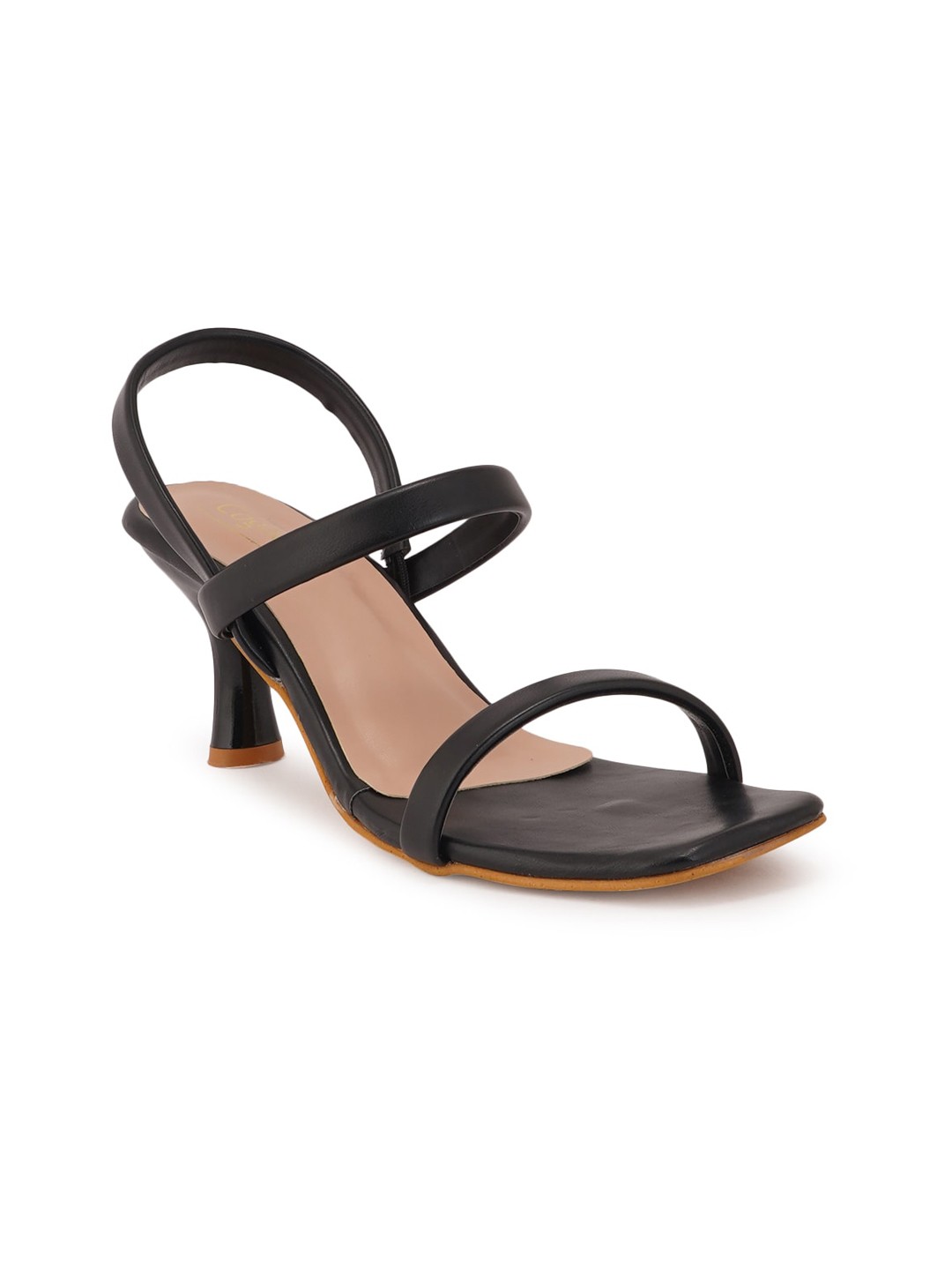 

Cogner Women Black Backstrap Sandals