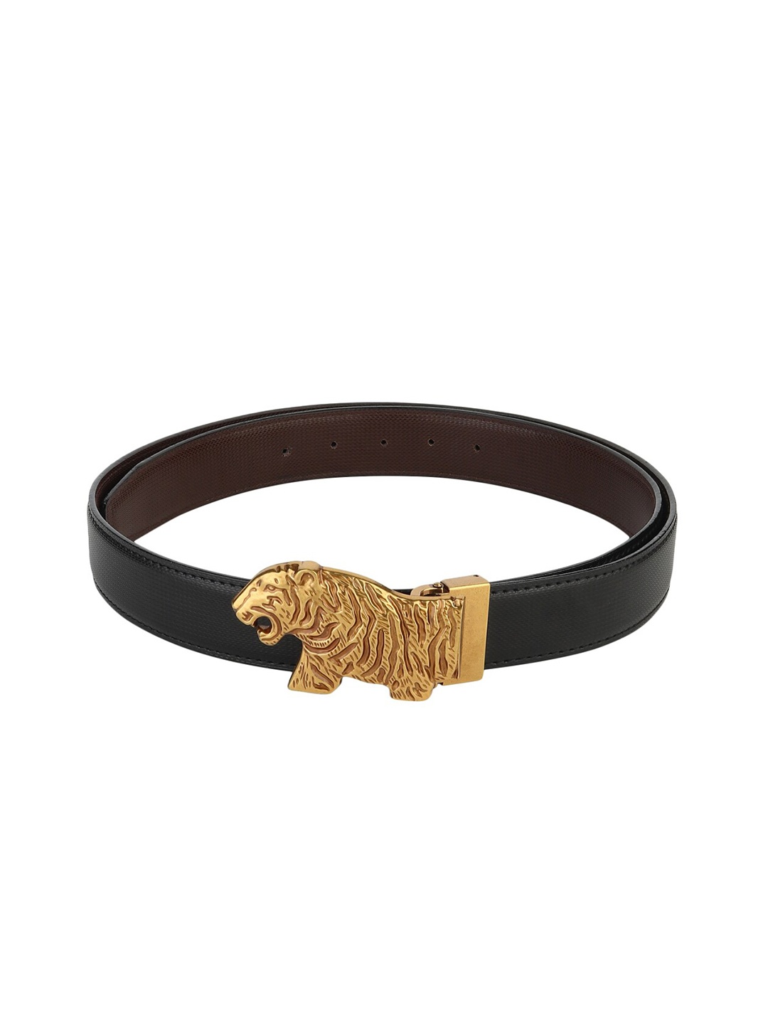 

Elite Crafts Men Black & Brown Reversible Buckle Belt