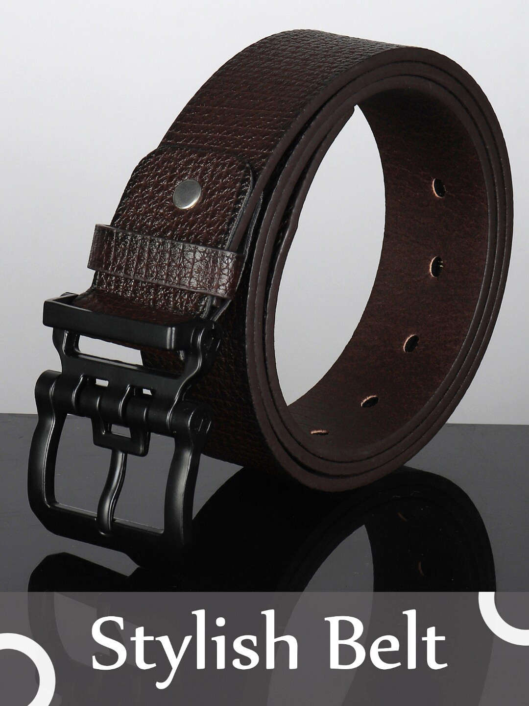 

Elite Crafts Men Formal Belt, Black