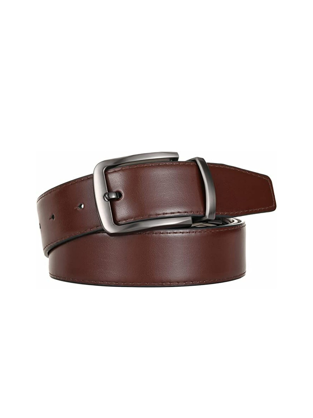 

Elite crafts Men Reversible Buckle Artificial leather classic belts, Black