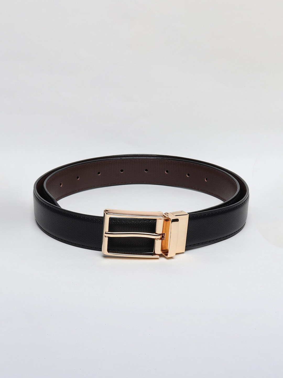 

Elite Crafts Men Black Solid PU Belt