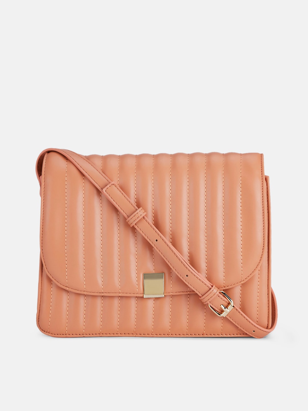 

Forever Glam by Pantaloons Coral Textured PU Structured Sling Bag