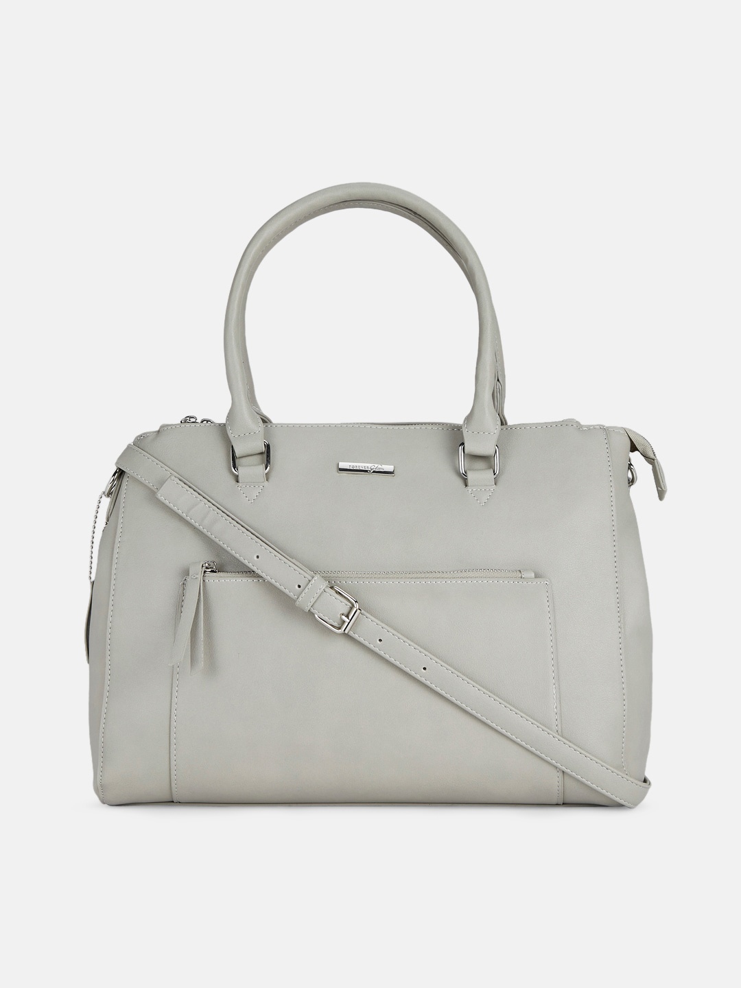 

Forever Glam by Pantaloons Grey Structured Handheld Bag