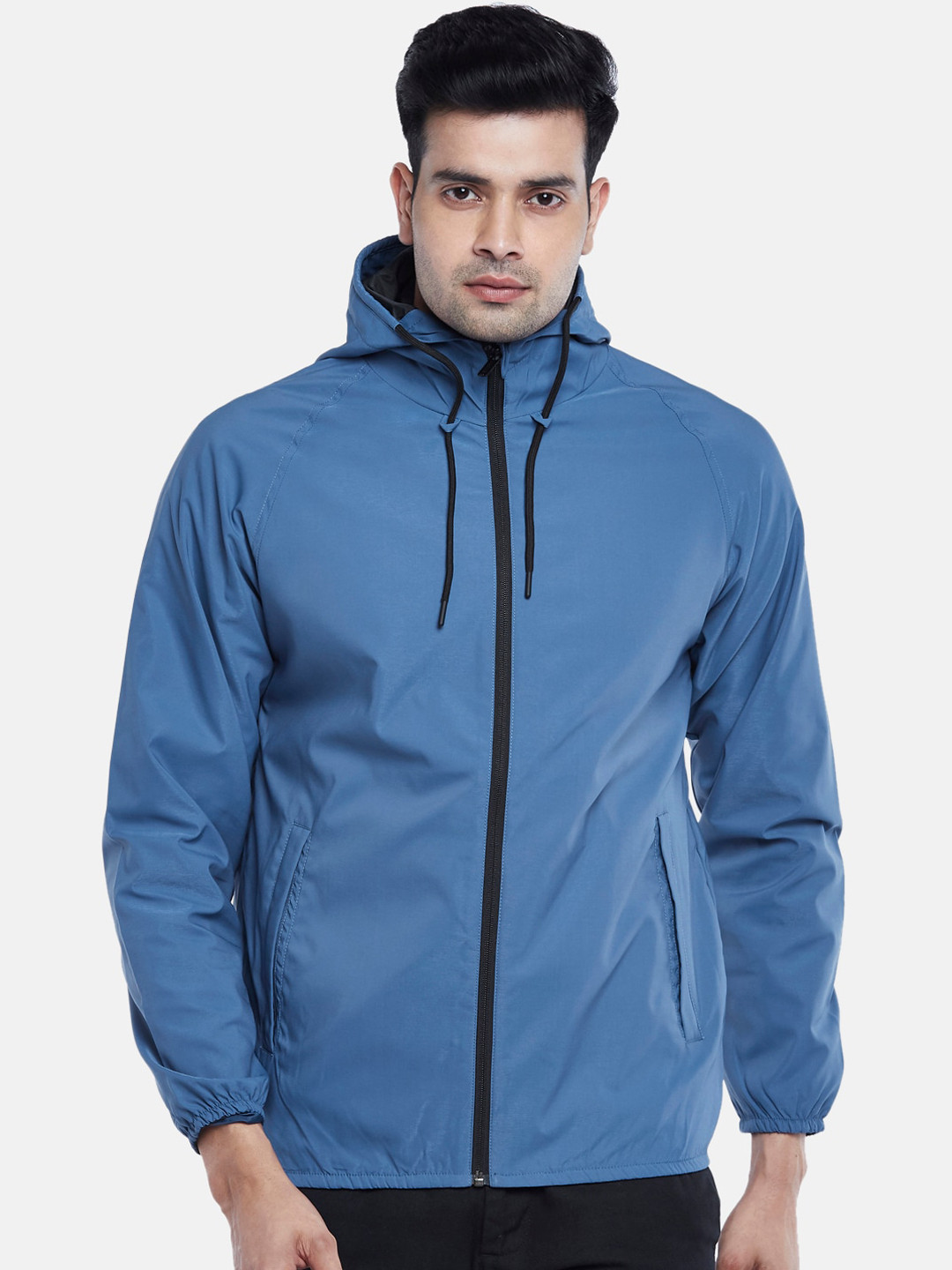 

BYFORD by Pantaloons Men Blue Outdoor Bomber Jacket