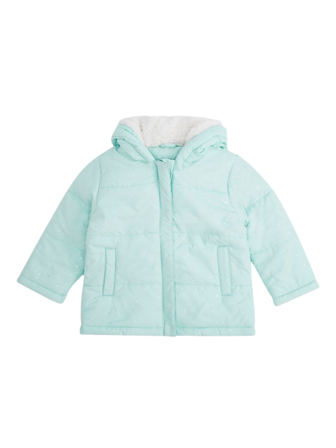 

Pantaloons Baby Girls Green Puffer Jacket