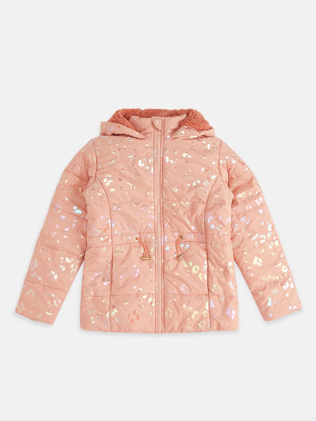 

Pantaloons Junior Girls Peach-Coloured Puffer Jacket