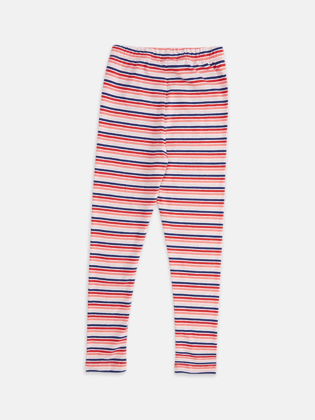 

Pantaloons Junior Girls Pink & White Striped Leggings
