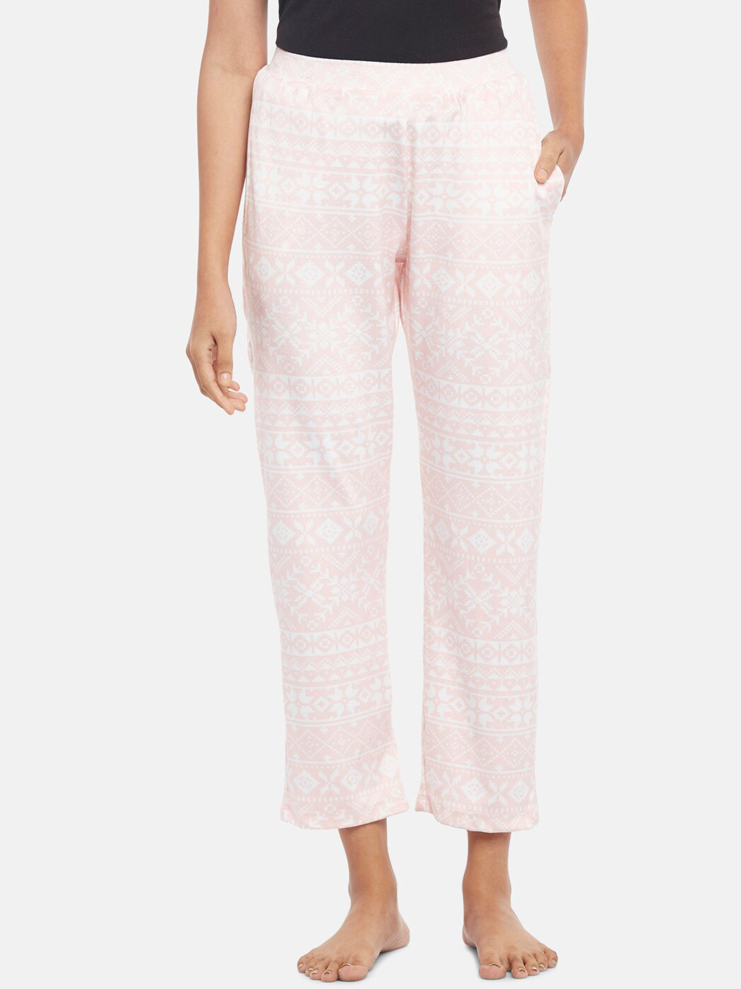 

Dreamz by Pantaloons Women Pink Printed Lounge Pants