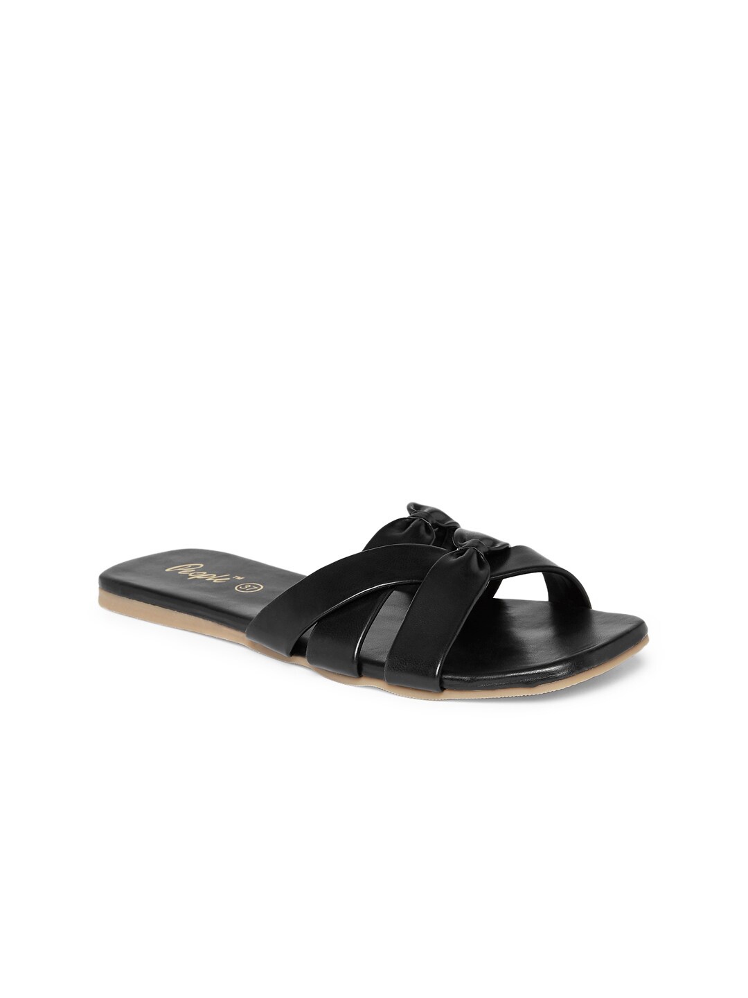 

People Women Black Open Toe Flats