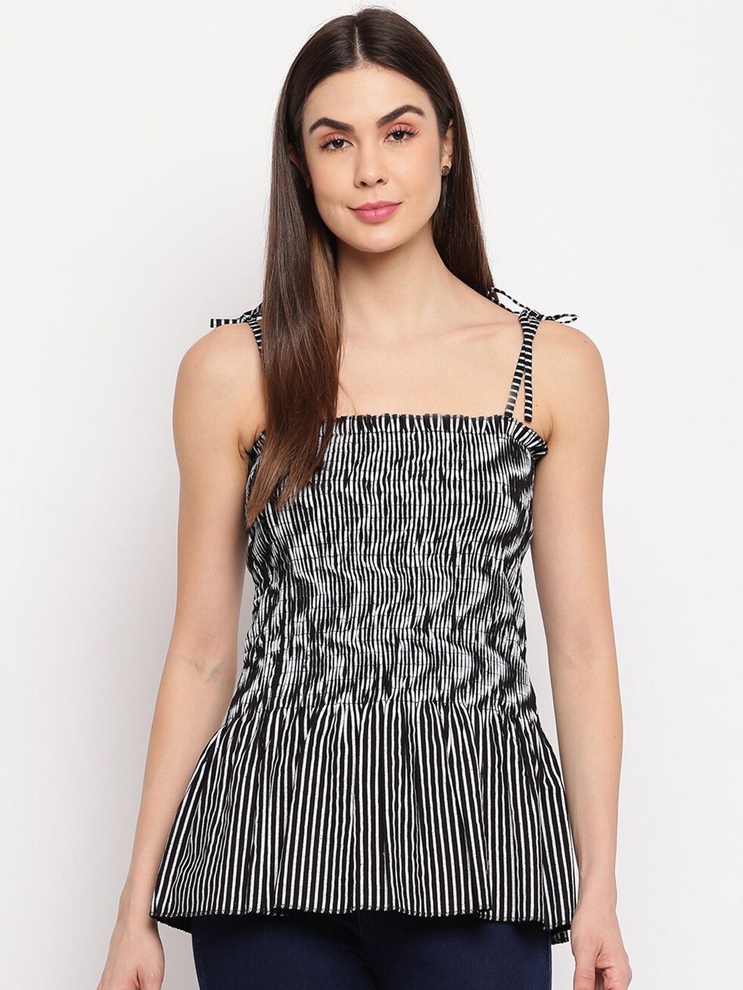 

Aawari Multicoloured Print Cinched Waist Top, Multi