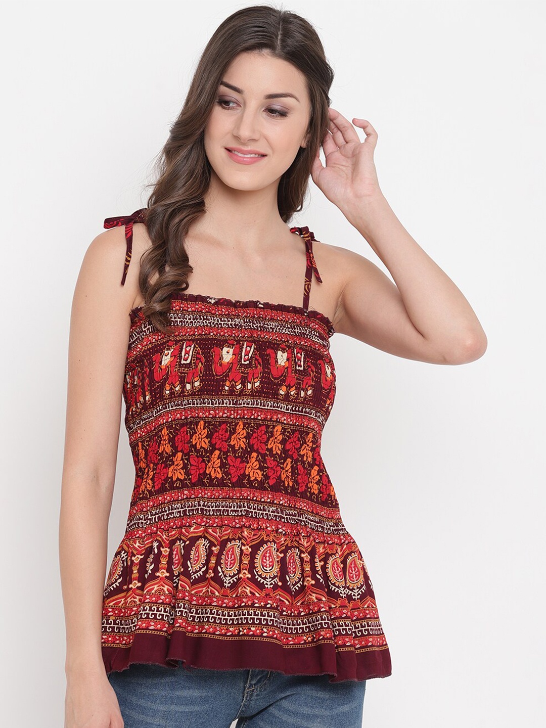

Aawari Multicoloured Print Top, Multi