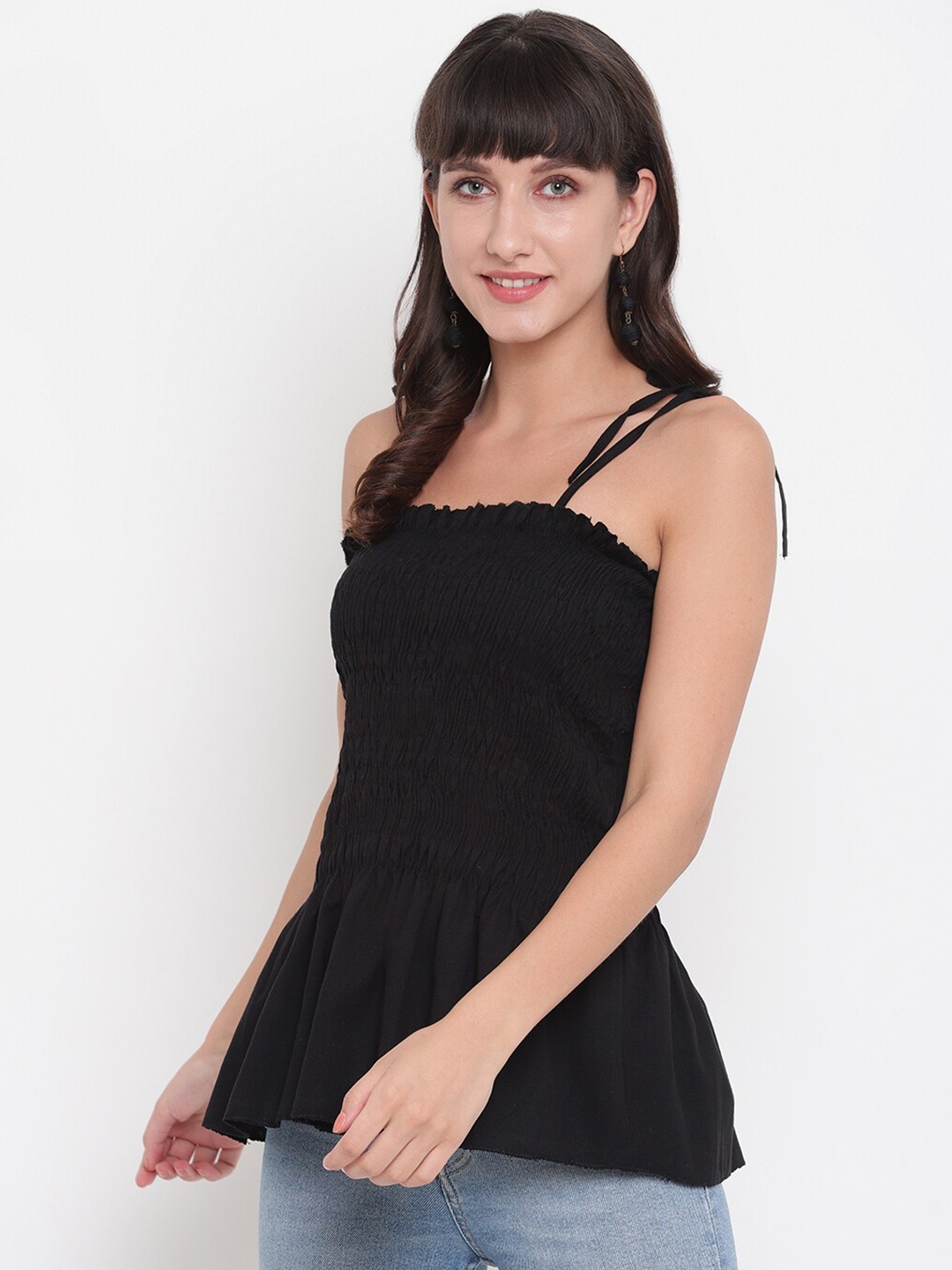 

Aawari Women Black Peplum Top