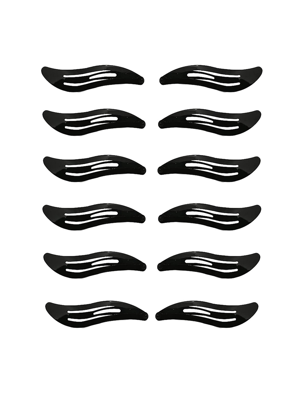 

CHANDERKASH Pack Of 12 Black Tic Tac Hair Pin