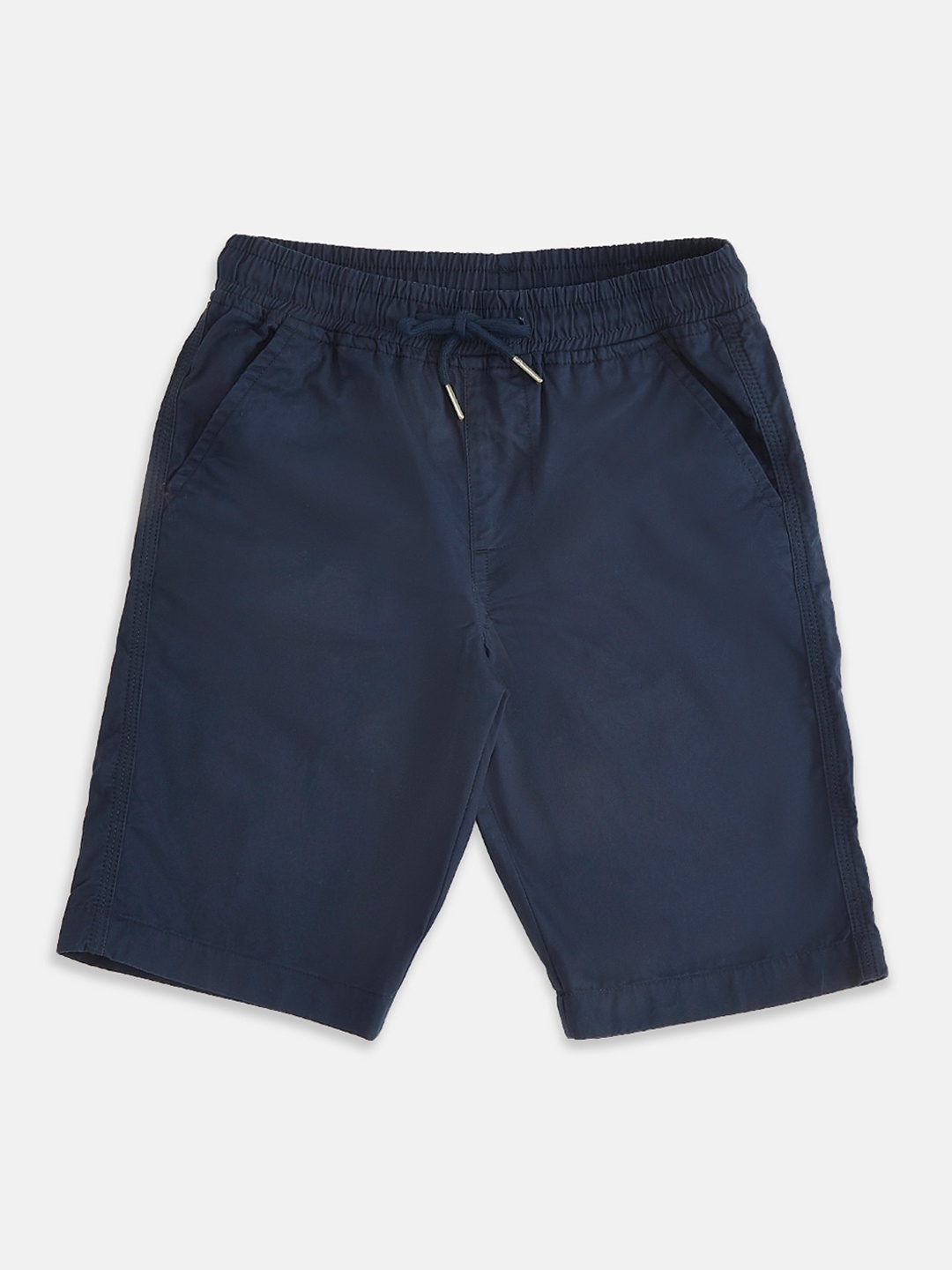 

Pantaloons Junior Boys Navy Blue Solid Chino Shorts