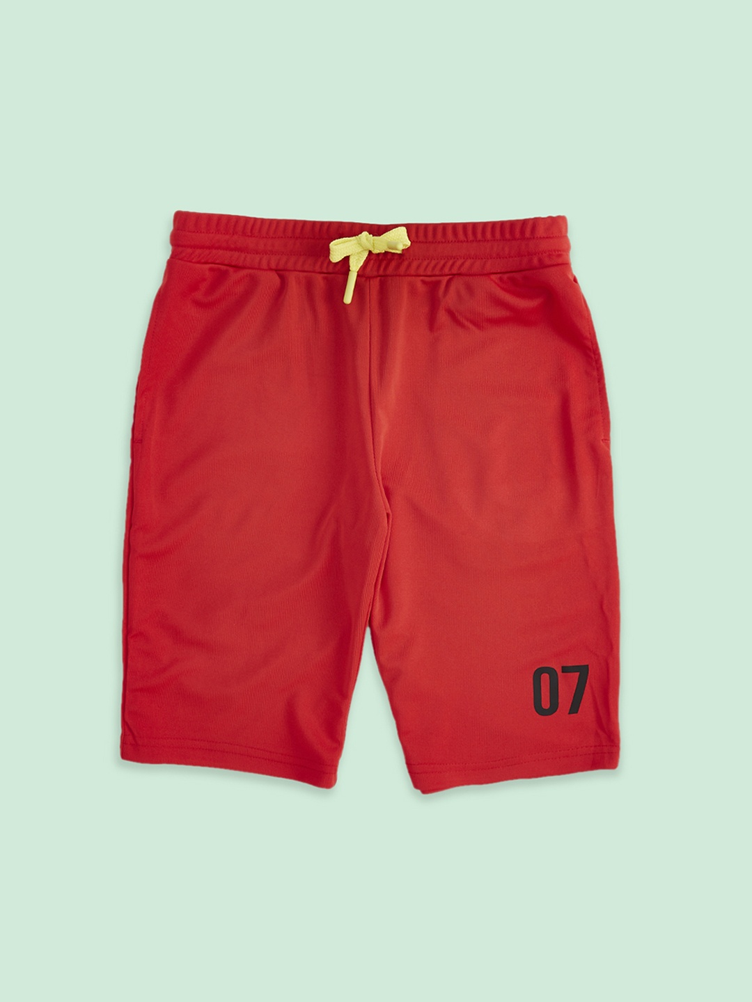 

Pantaloons Junior Boys Red Solid Shorts