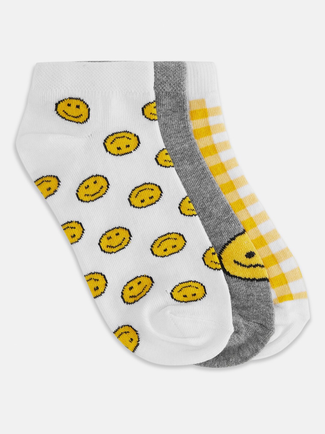 

Honey by Pantaloons Women Pack Of 3 Patterned Socks, Yellow