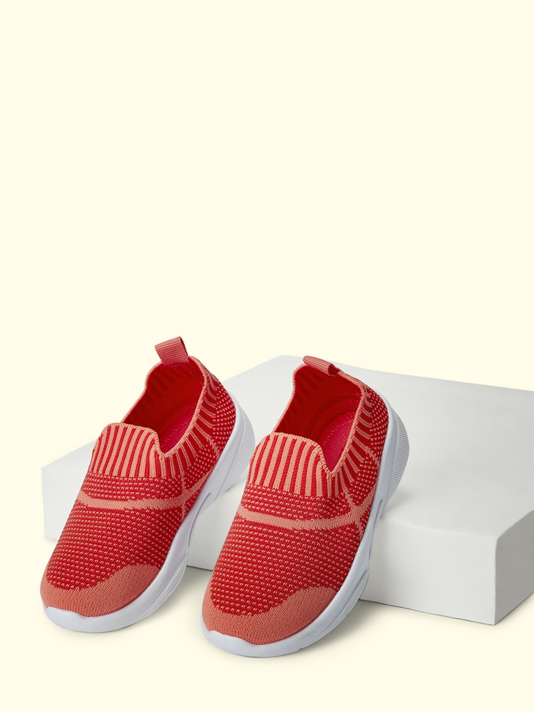 

Pantaloons Junior Girls Red Textile Running Non-Marking Shoes
