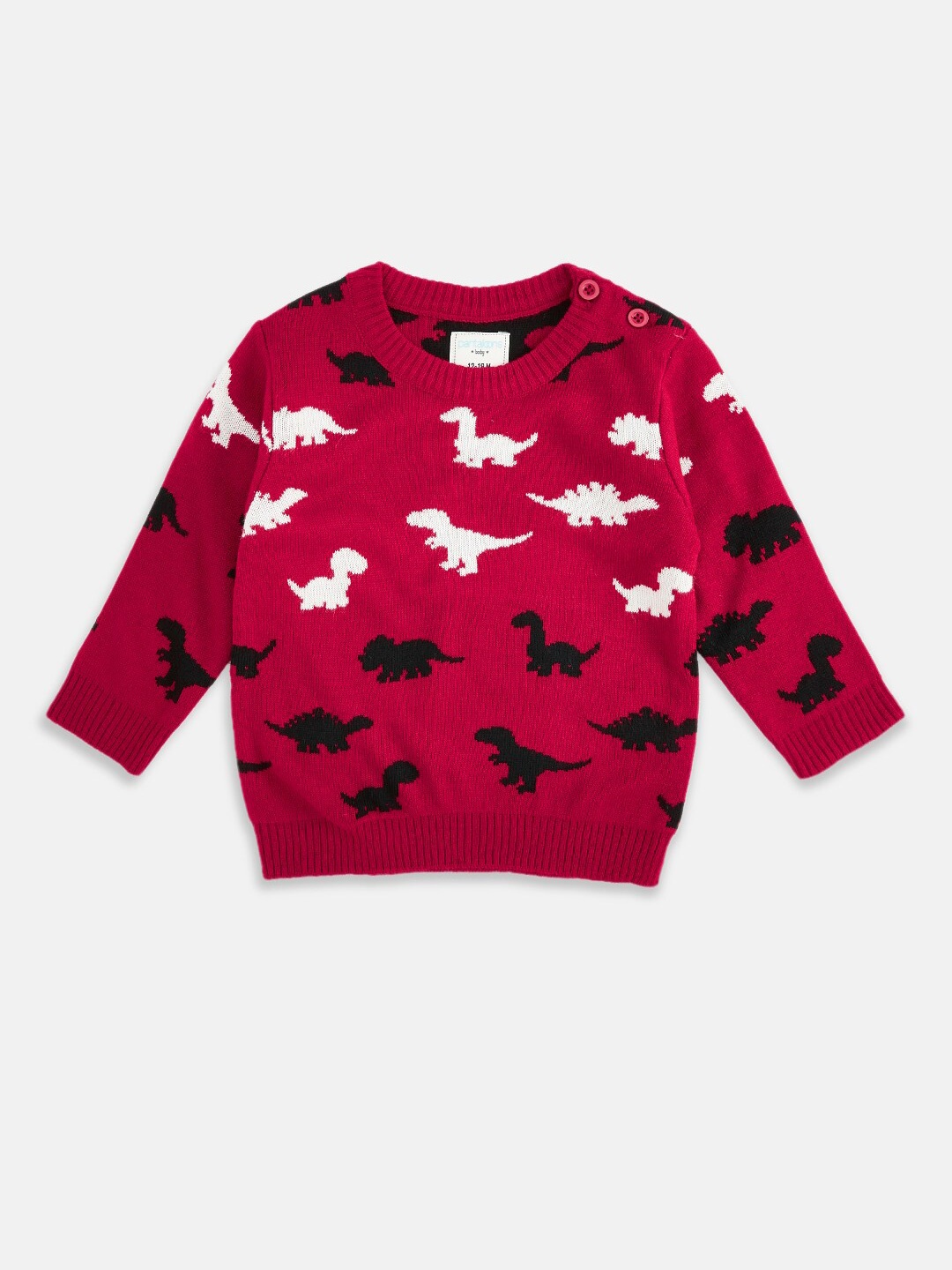 

Pantaloons Baby Boys Red & White Printed Pullover