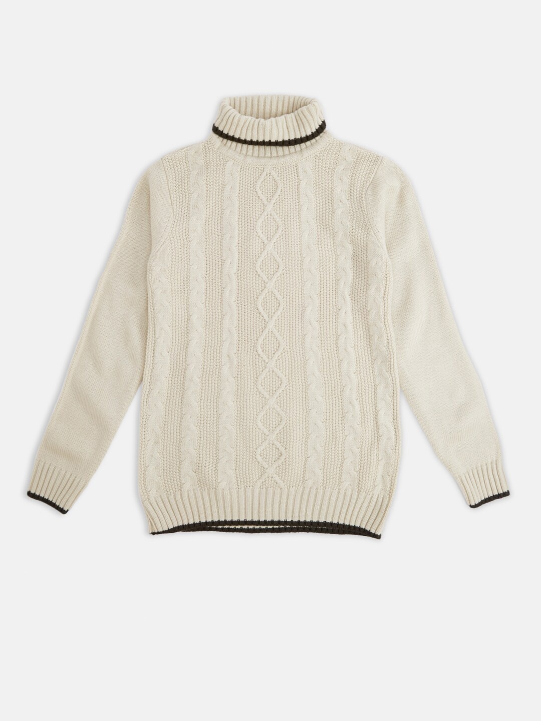 

Pantaloons Junior Boys Off White Cable Knit Pullover Sweater