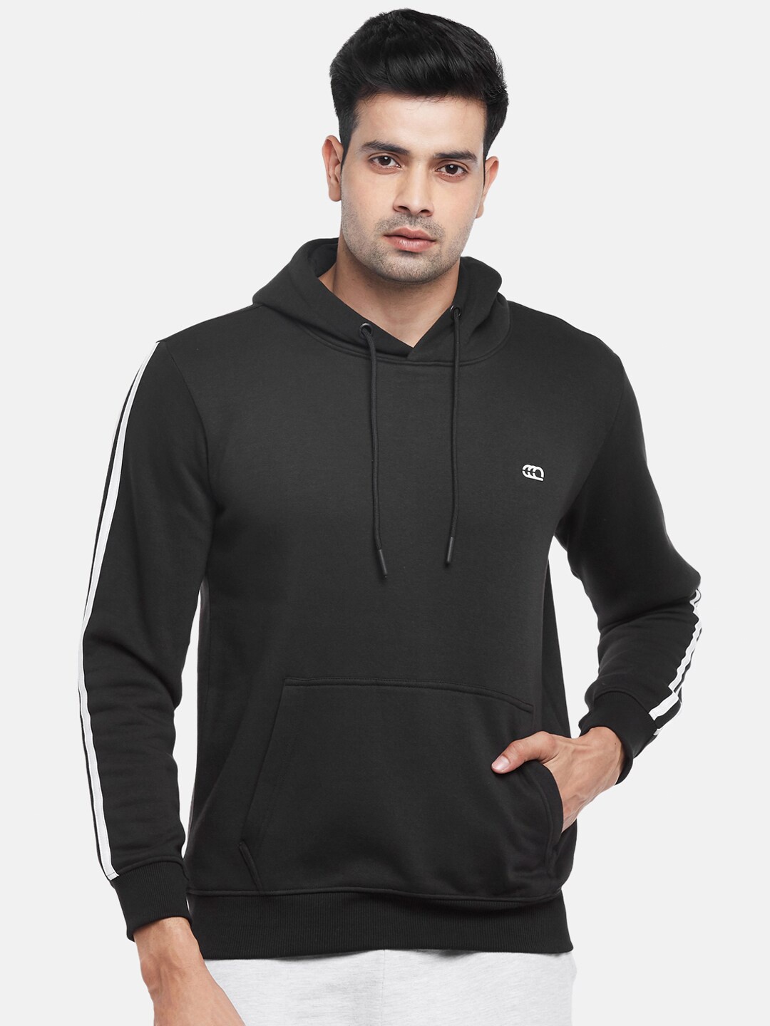 

Ajile by Pantaloons Men Charcoal Grey Solid Hooded Sweatshirt